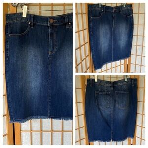 Lane Bryant Blue Denim Jean Skirt SZ 16